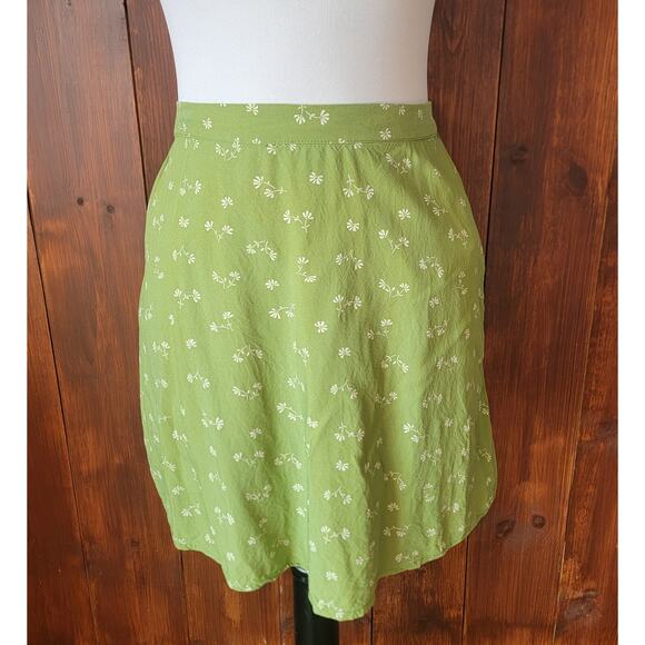 Billabong Women S Skirt Green Floral Casual Boho Lightweight Dainty Vacation💚 - Picture 1 of 12